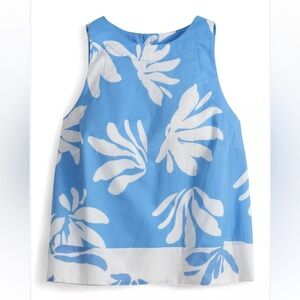 New Southern Tide Women's Blue Leafy Print Top. Size XS
